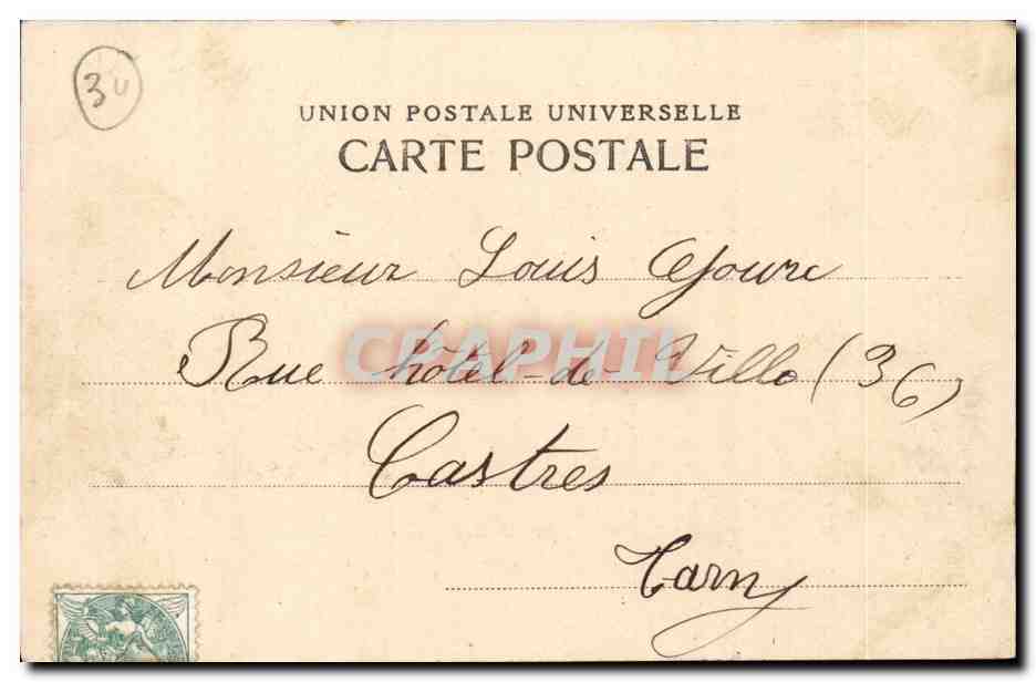 Avenue de la Gare — Hérault — éditeur inconnu — Verso