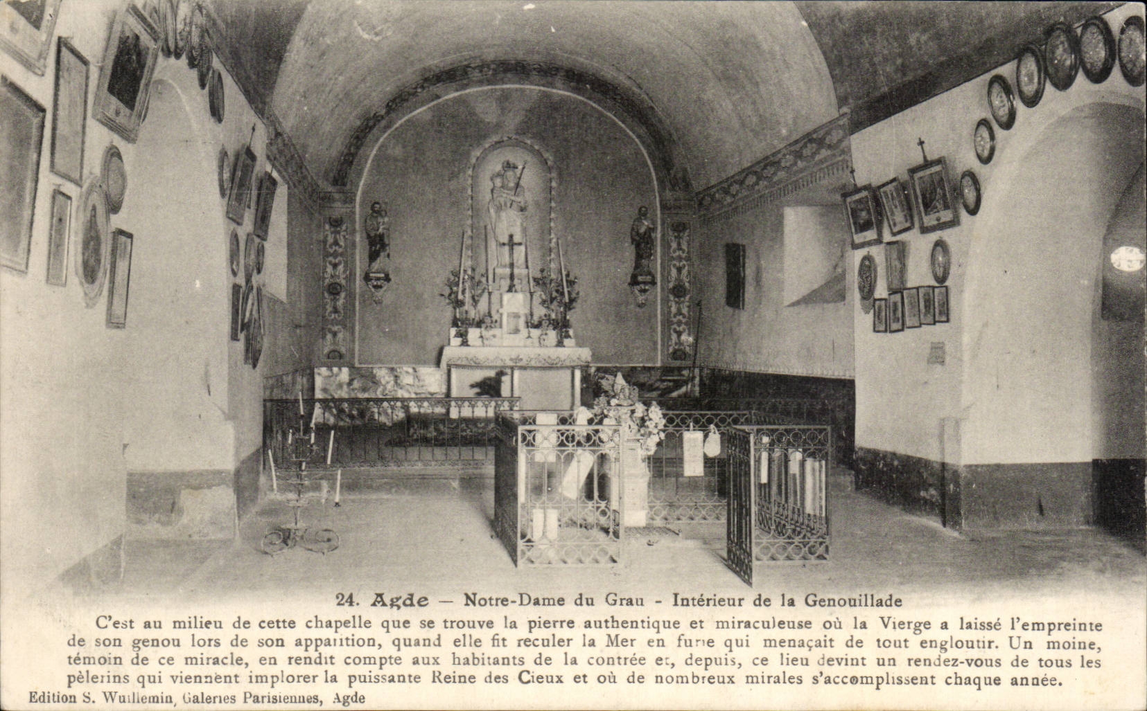 Agde CPA Notre DAme du Grau Interieur de la Genouillade