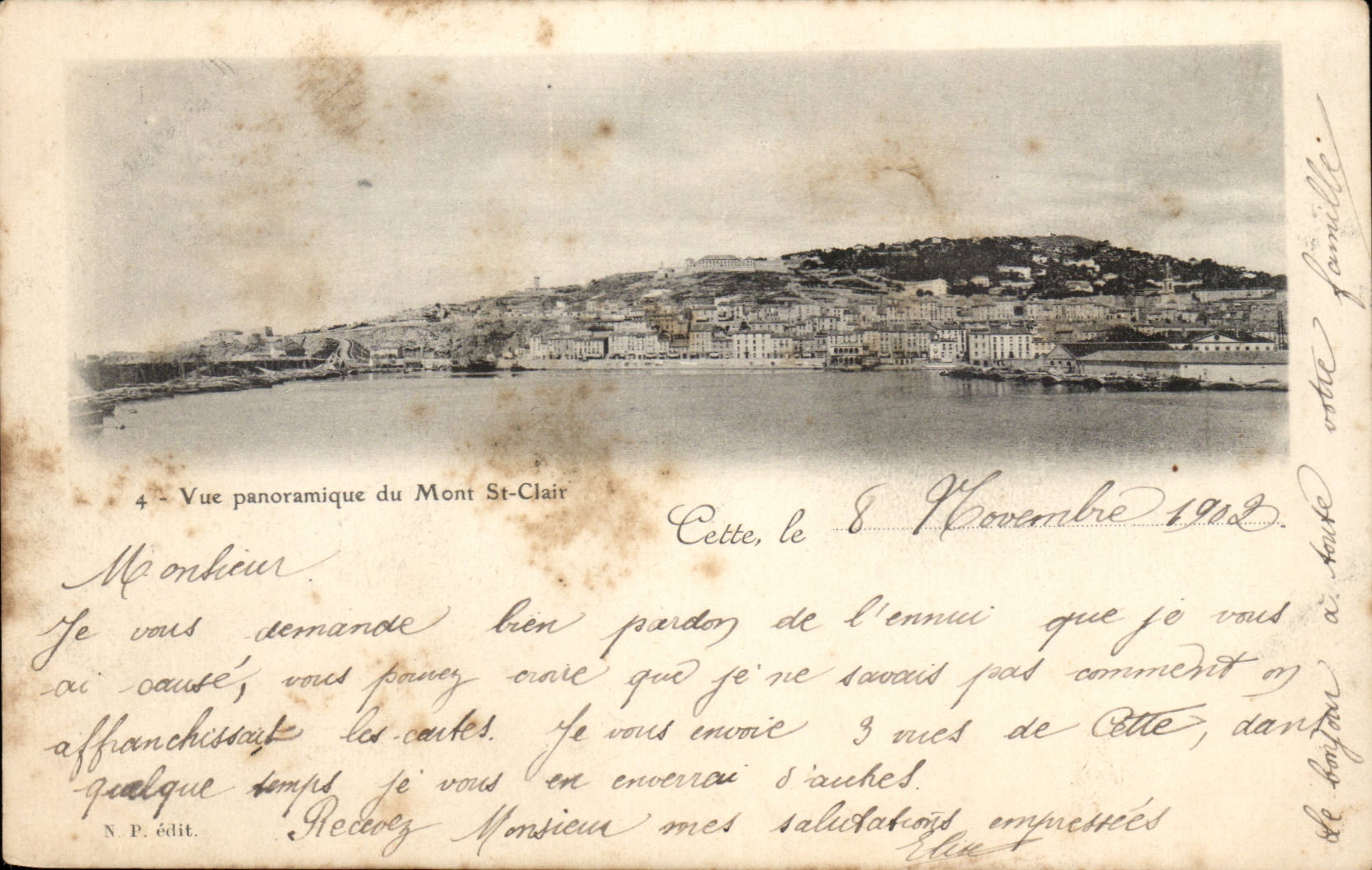 Cette Sete CPA Vue panoramique du Mont St Clair