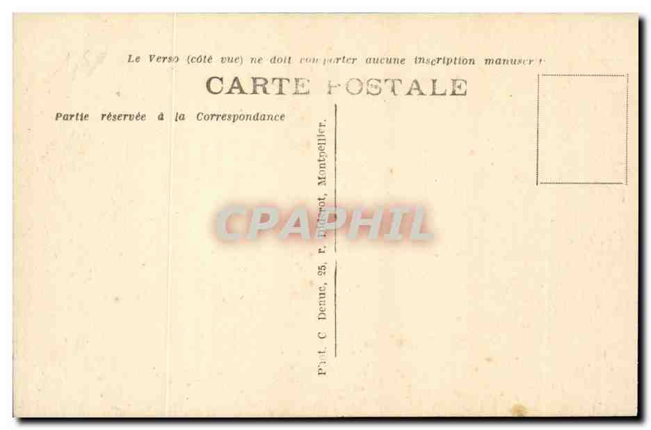 Cete Sete CPA Station balneaire Theatre municipal — Rückseite