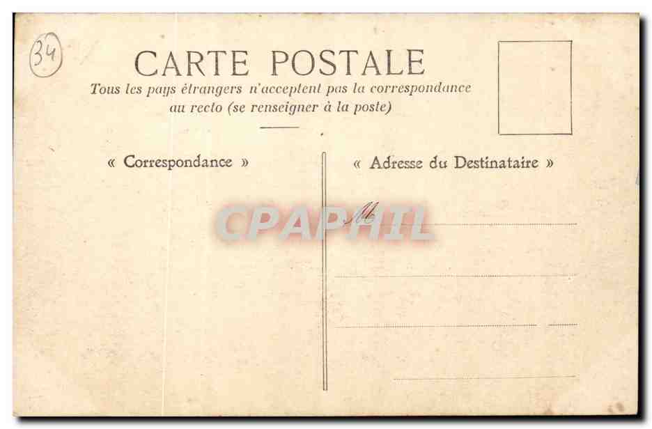 Cete Sete CPA Vue generale de l'etang de Thau — Rückseite