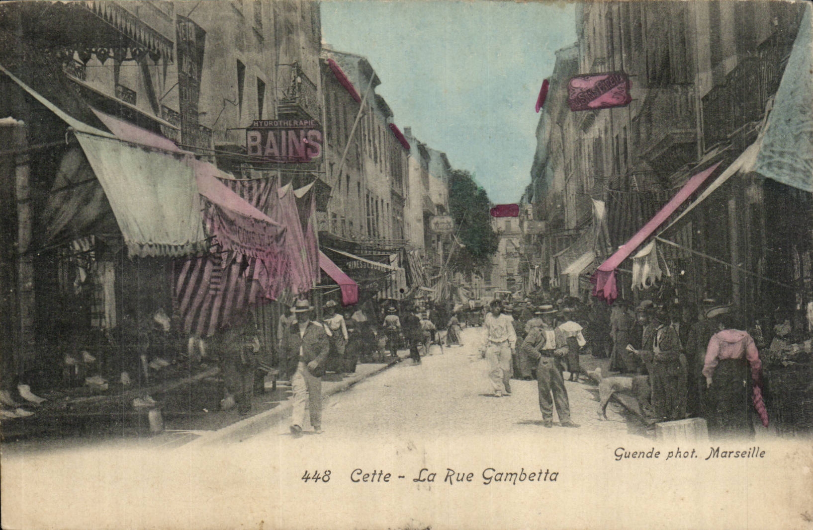 Cette - La Rue Gambetta — Guende phot. Marseille, n°448