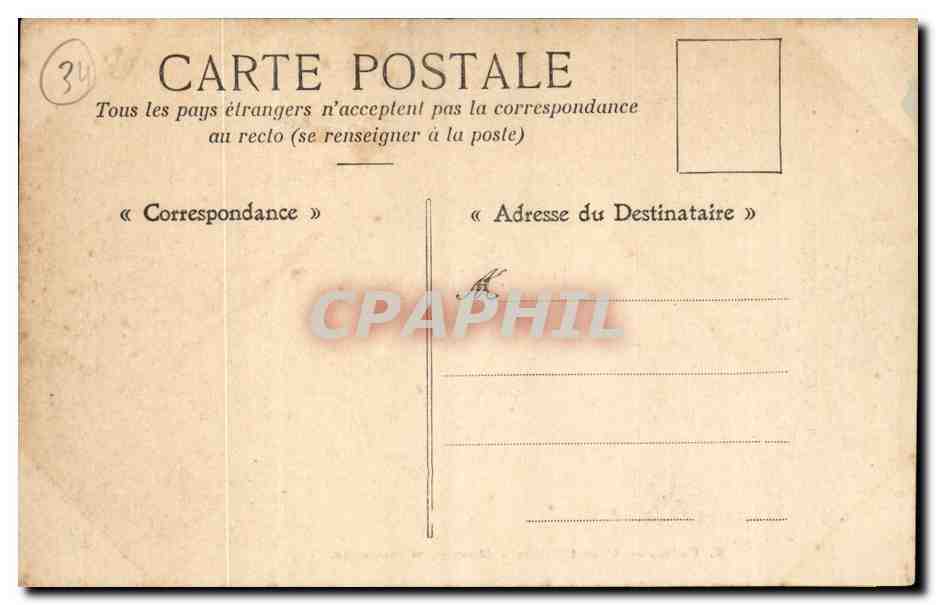 Cete Sete CPA Grand theatre municipal nouveau  — Rückseite