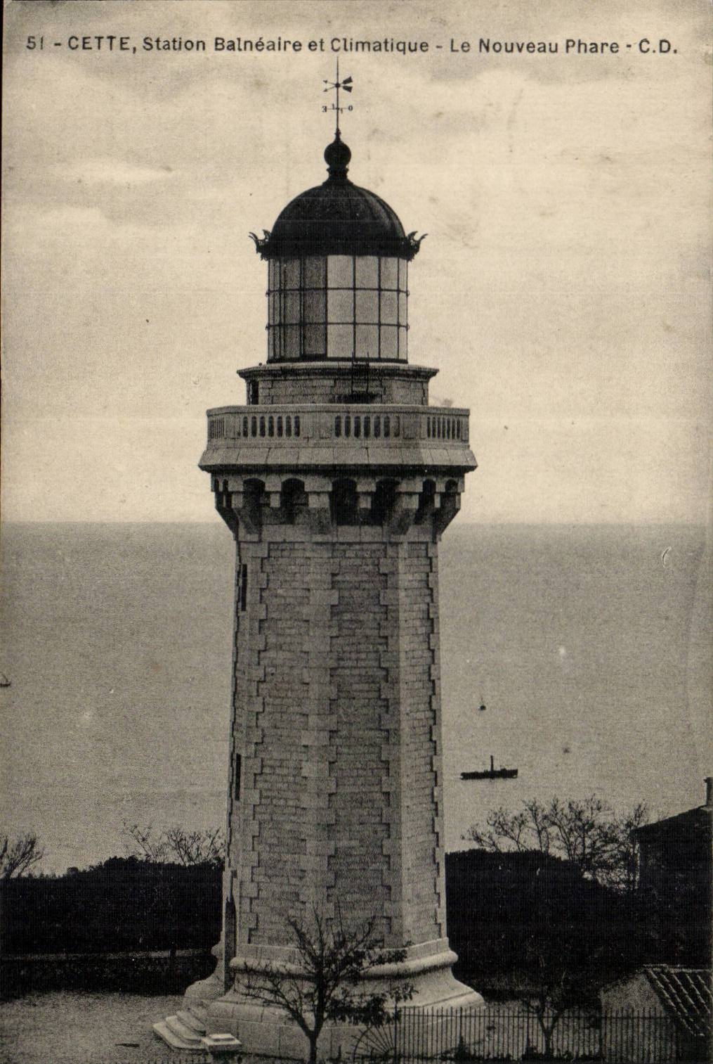 Cete Sete CPA Station balneaire et climatique Le nouveau phare (ligthouse)