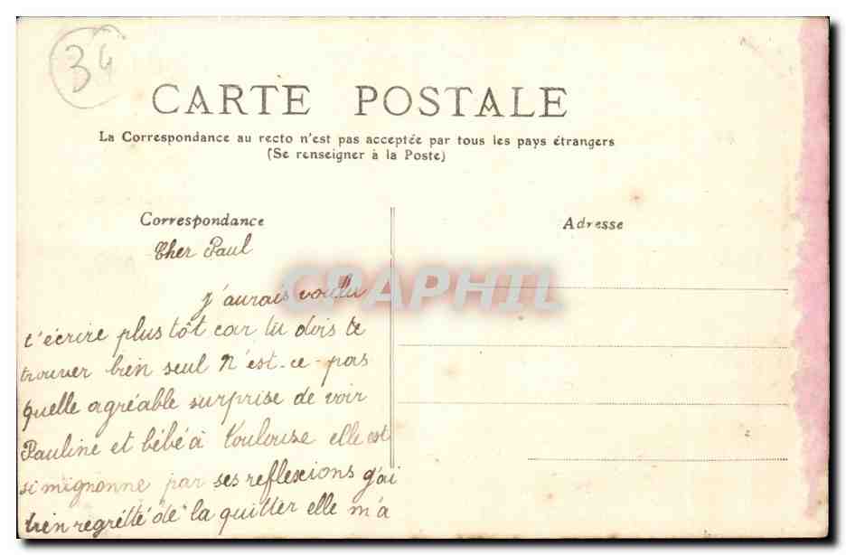 CETTE - Station balnéaire, les Lazarets Catholique et Protestant - Plage de la Corniche — Verso