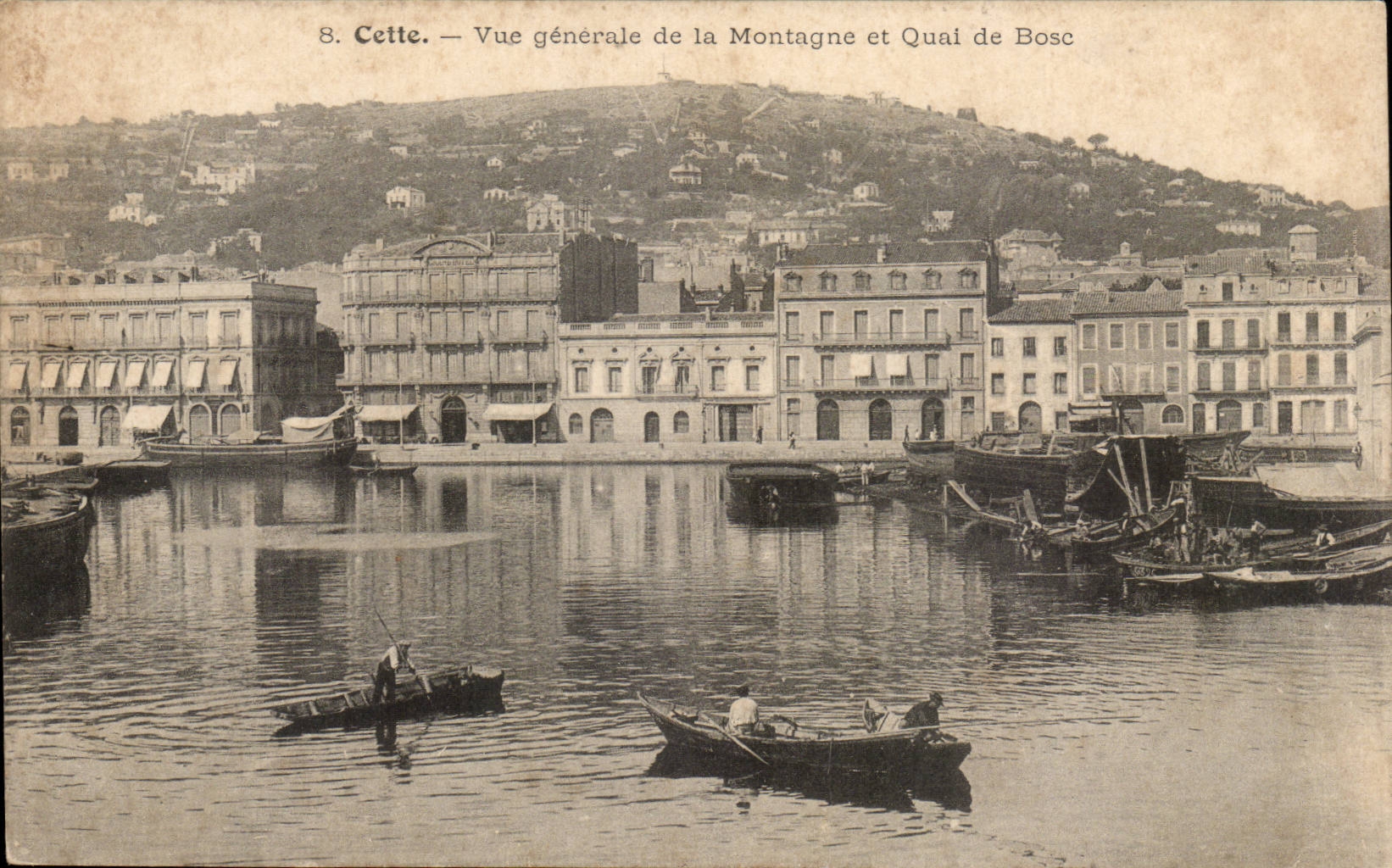 Cette — Vue générale de la Montagne et Quai de Bosc — éditeur non visible