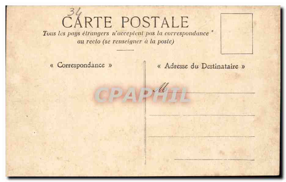 Cette — Vue générale de la Montagne et Quai de Bosc — éditeur non visible — Rückseite