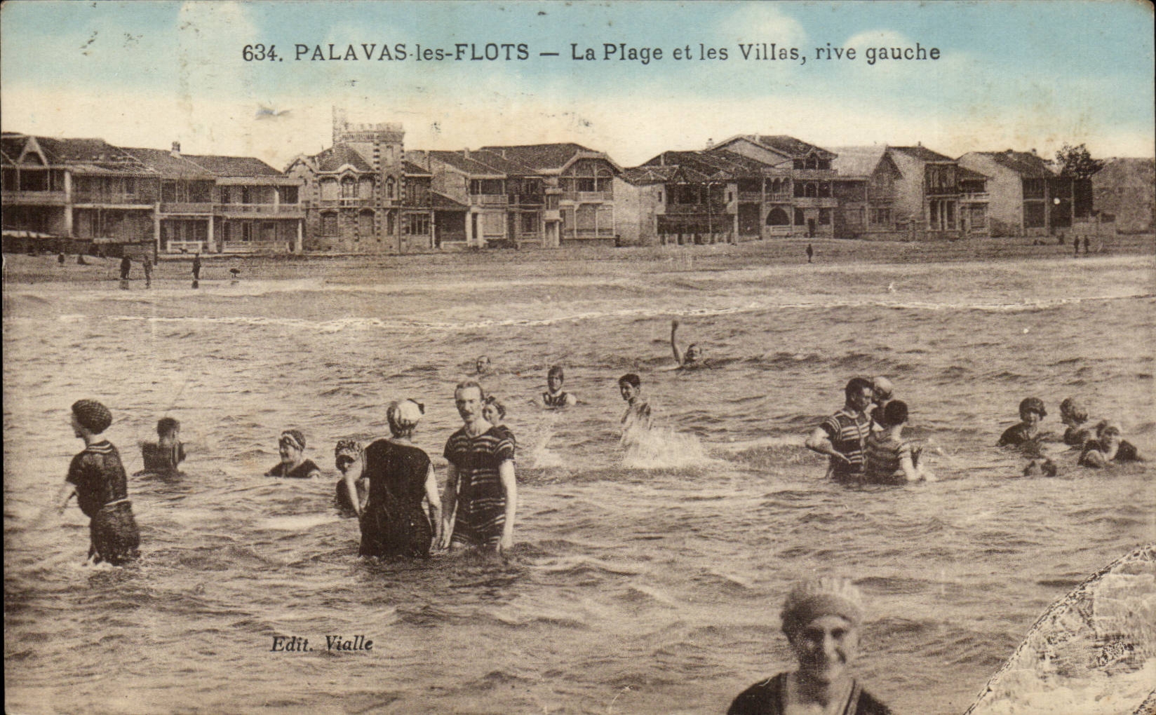 Palavas-les-Flots — Die Strand und die Villas, linken Ufer — Edit. Vialle, n°634
