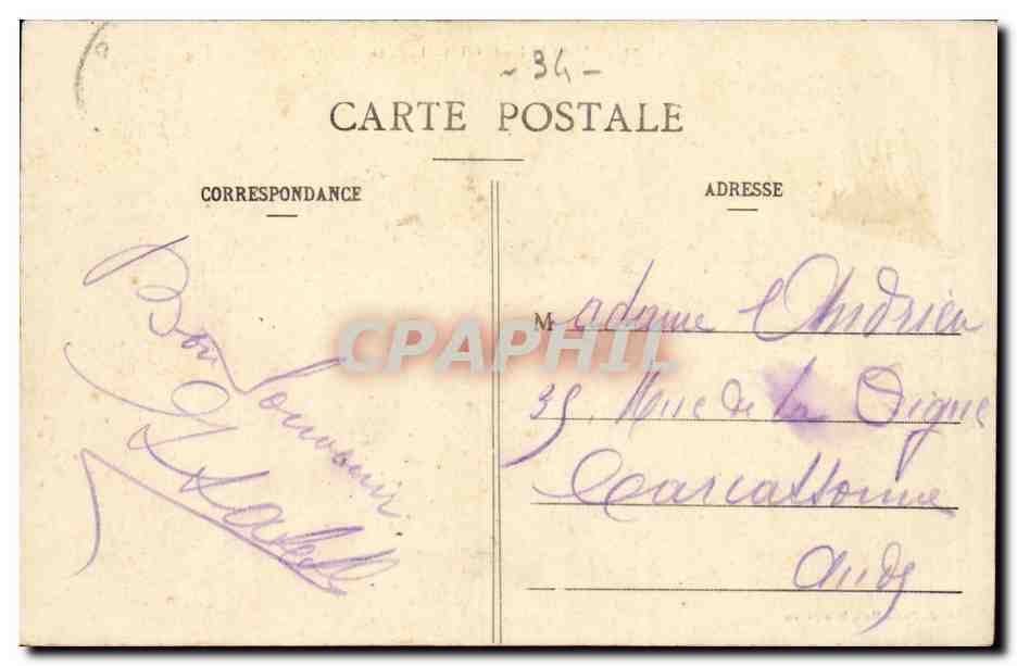 Palavas les Flots CPA La jetee — Verso