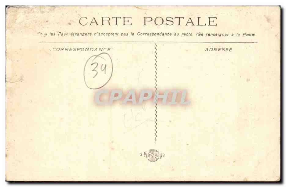 Palavas les Flots CPA Le canal  — Back