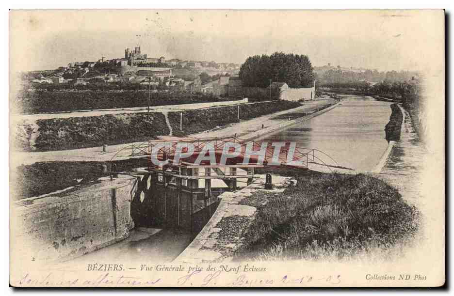 Béziers — Vue Générale prise des Neuf Écluses — Collections ND Phot