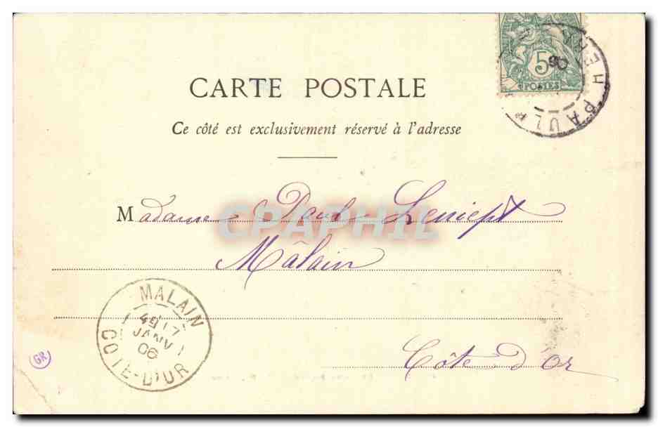 Béziers - Le Pont Rouge — M. P., Phot. — éditeur M. De Gaujeneuc — Verso