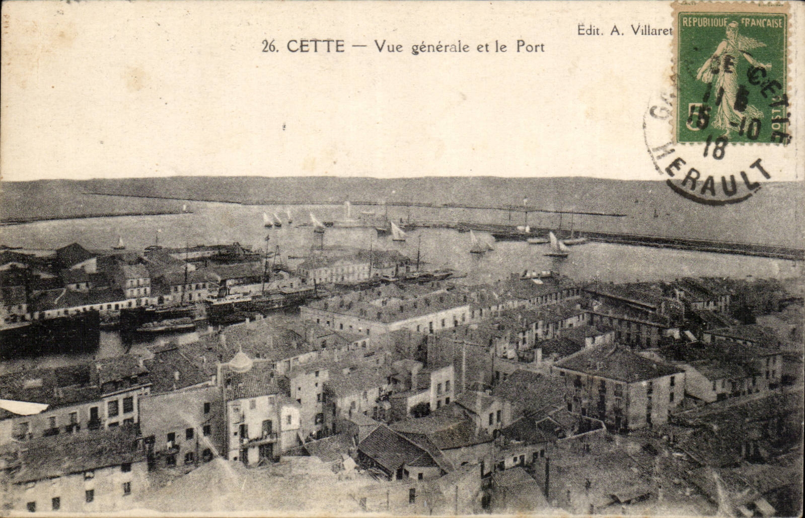 Sete Cette CPA Vue generale et le port