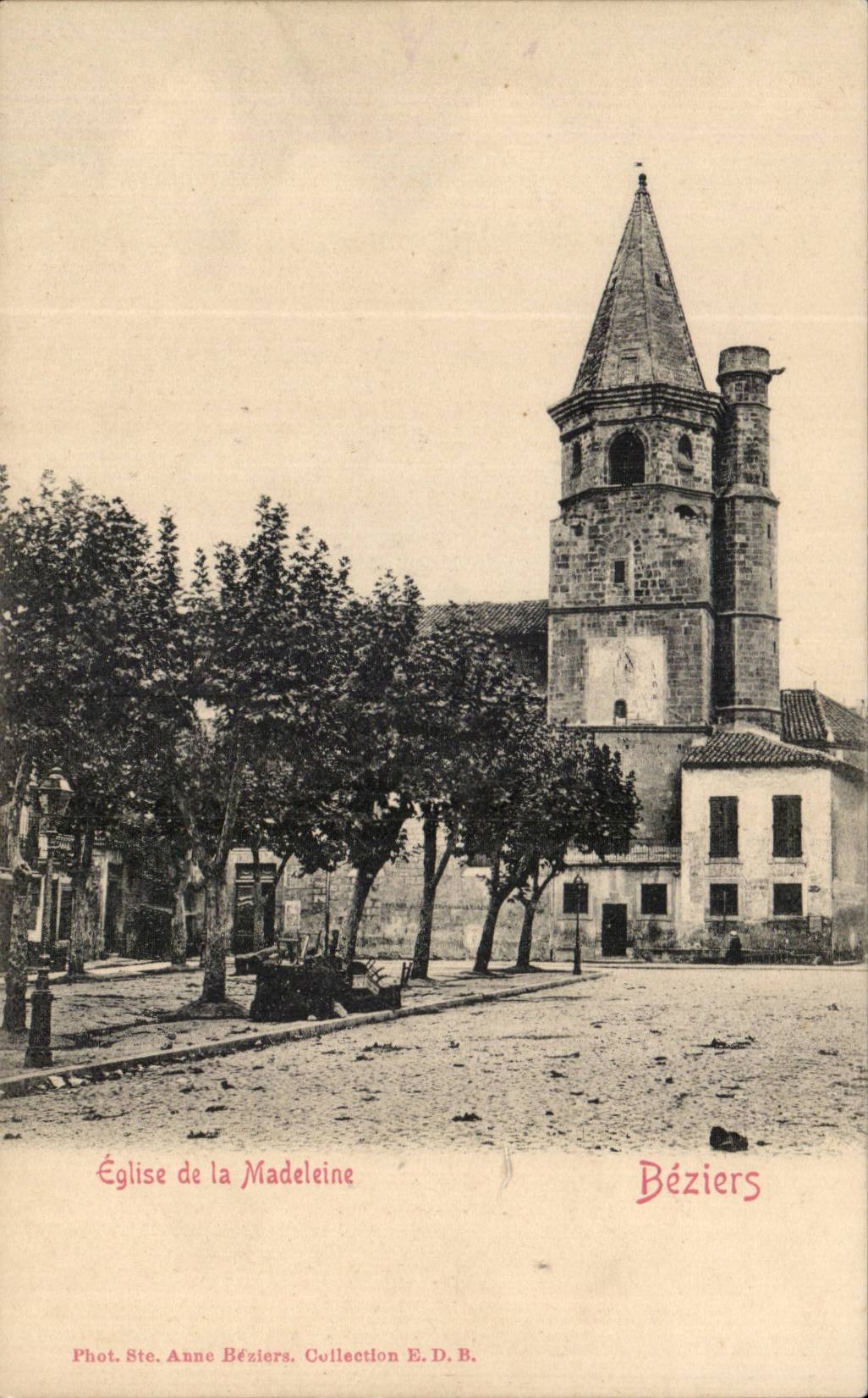 Beziers CPA Eglise de la Madeleine