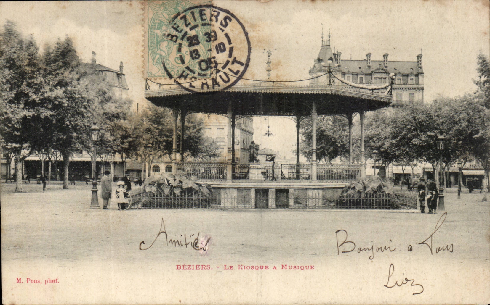 Beziers CPA Le kiosque a musique