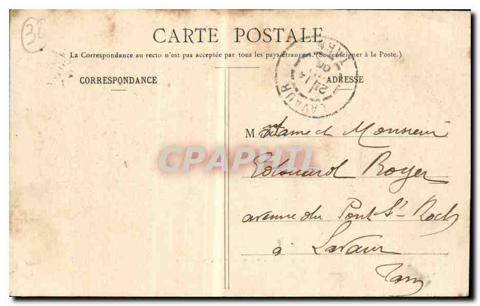 Beziers CPA Le kiosque a musique — Rückseite