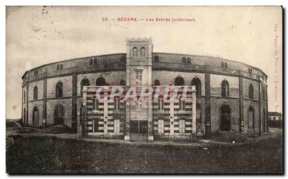Beziers CPA Les arenes (exterieur)