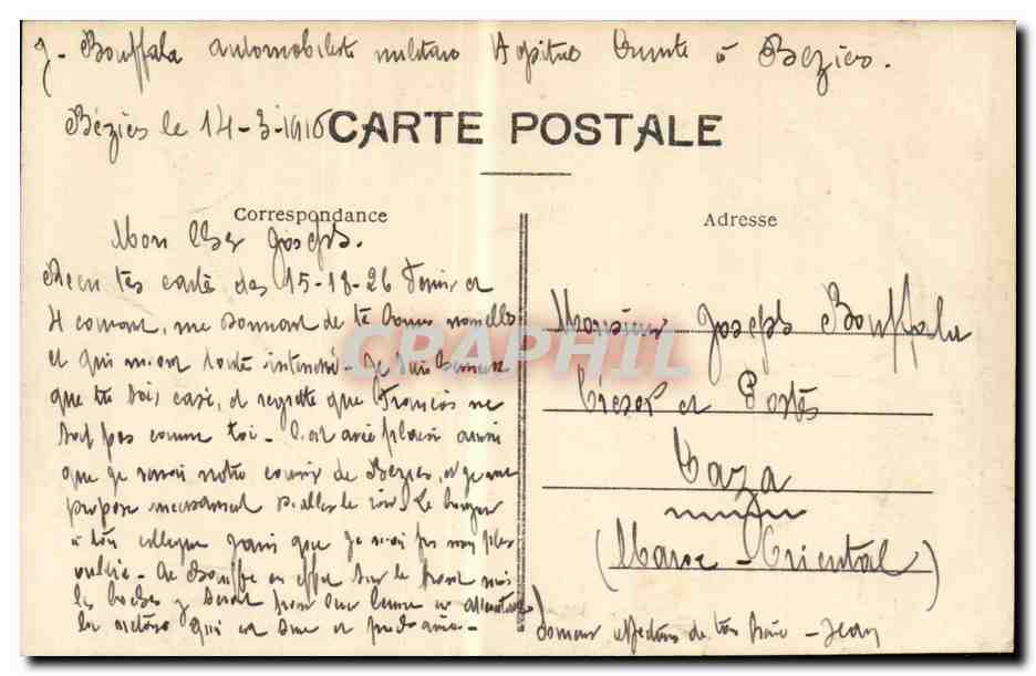 Béziers — Panorama — Les Quatre Ponts — Éditeur TRESOR FTPOC — Rückseite