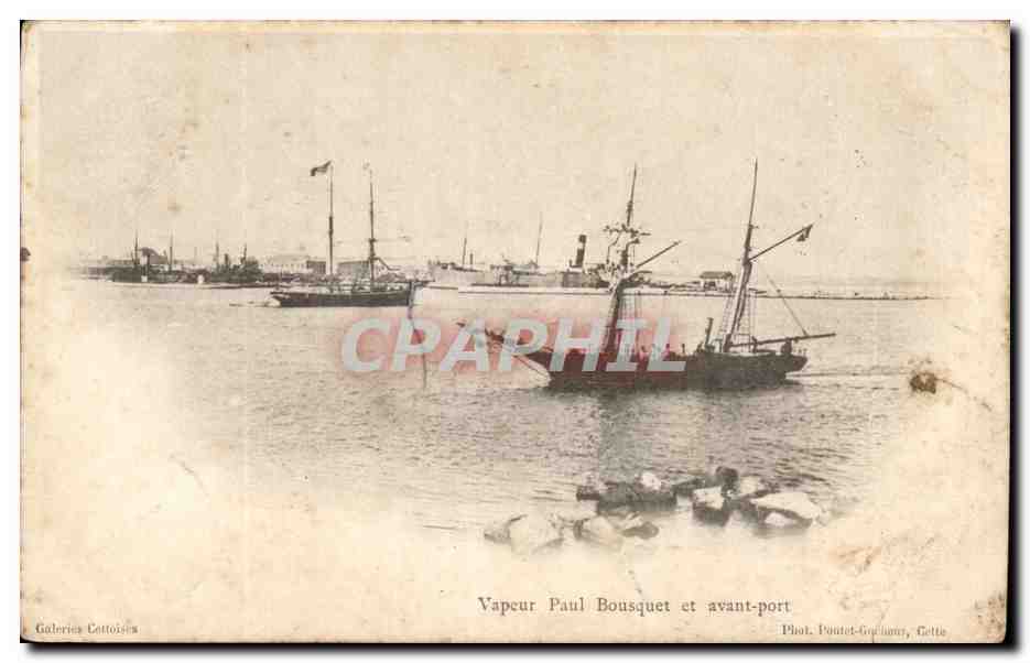 Cette CPA Vapeur Paul Bosquet et avant port (bateau)
