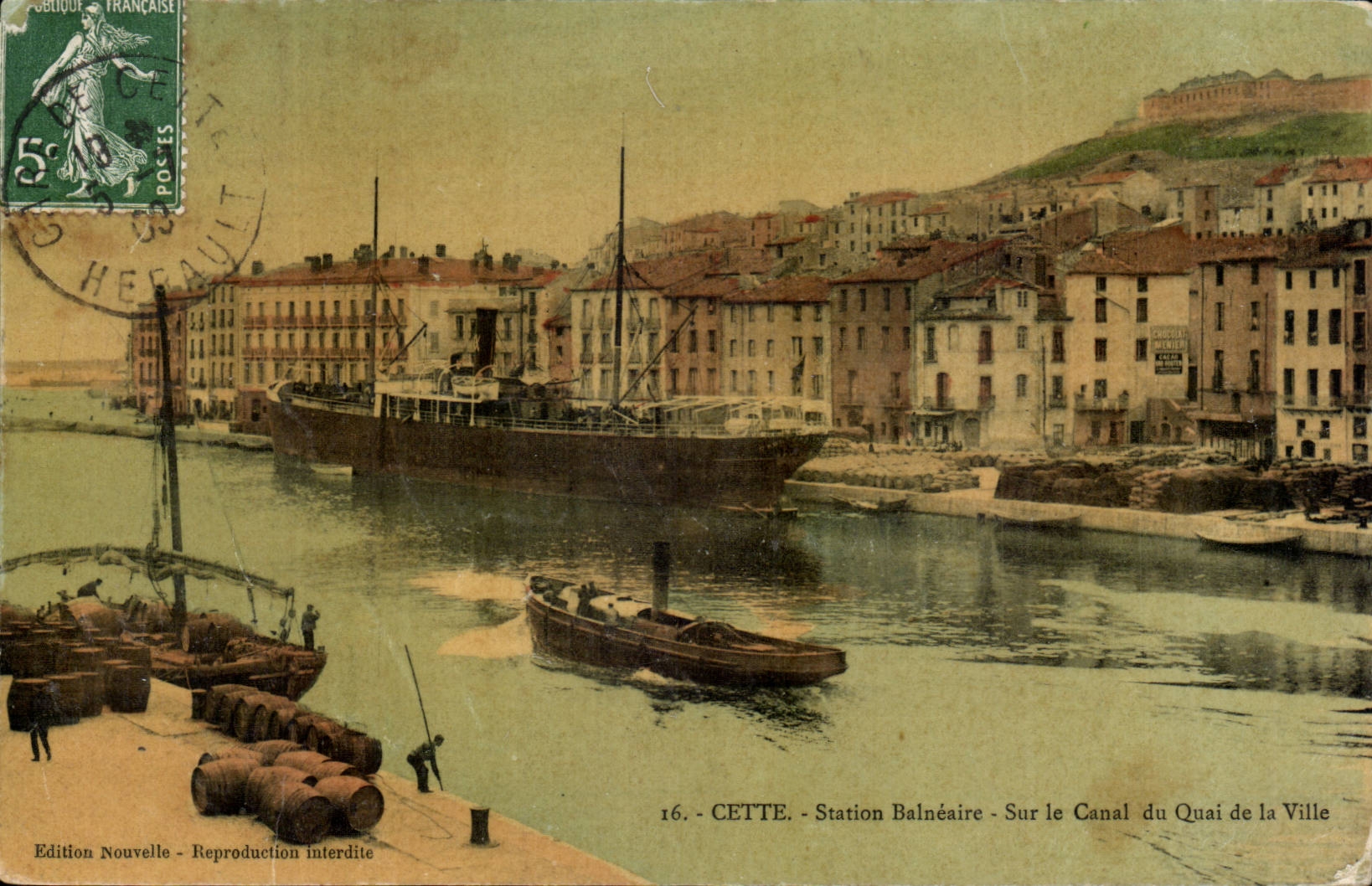 CETTE - Station Balnéaire - Sur le Canal du Quai de la Ville — Édition Nouvelle