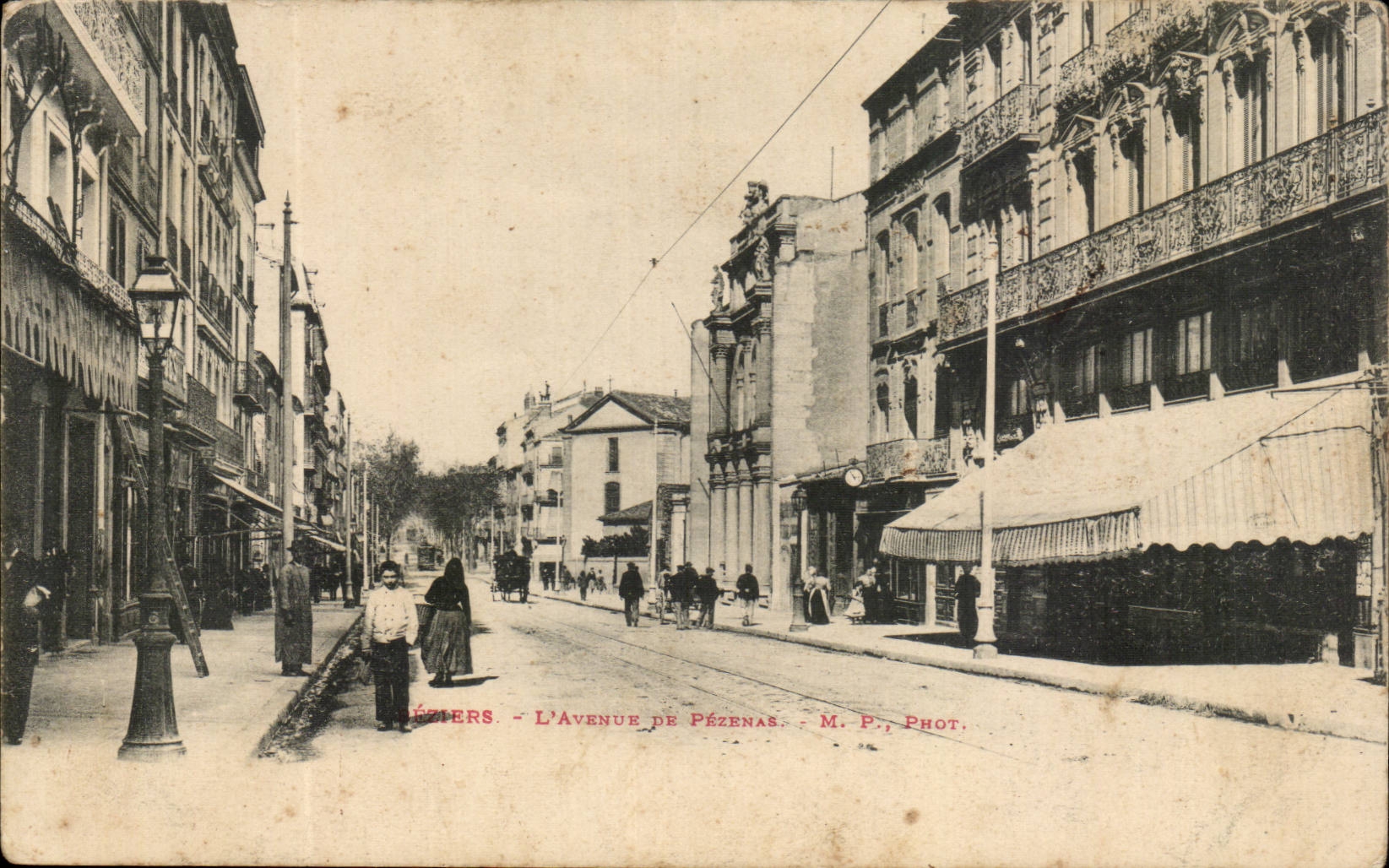 Beziers CPA Avenue de Pezenas 