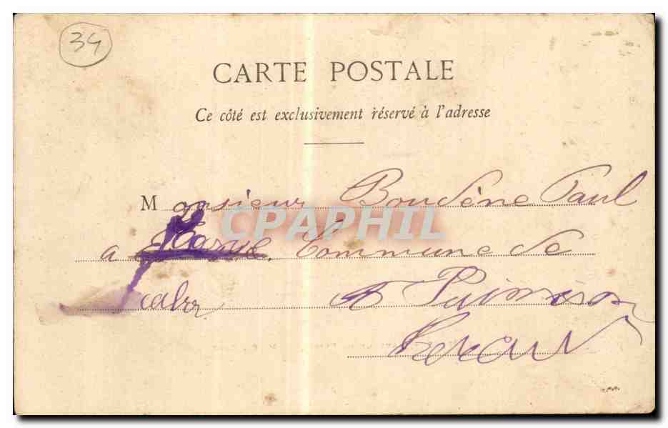 Beziers CPA Avenue de Pezenas  — Rückseite