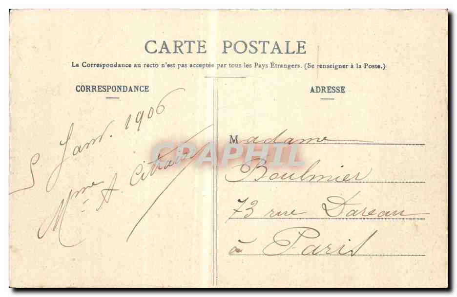 Beziers CPA Avenue de Pezenas — Rückseite