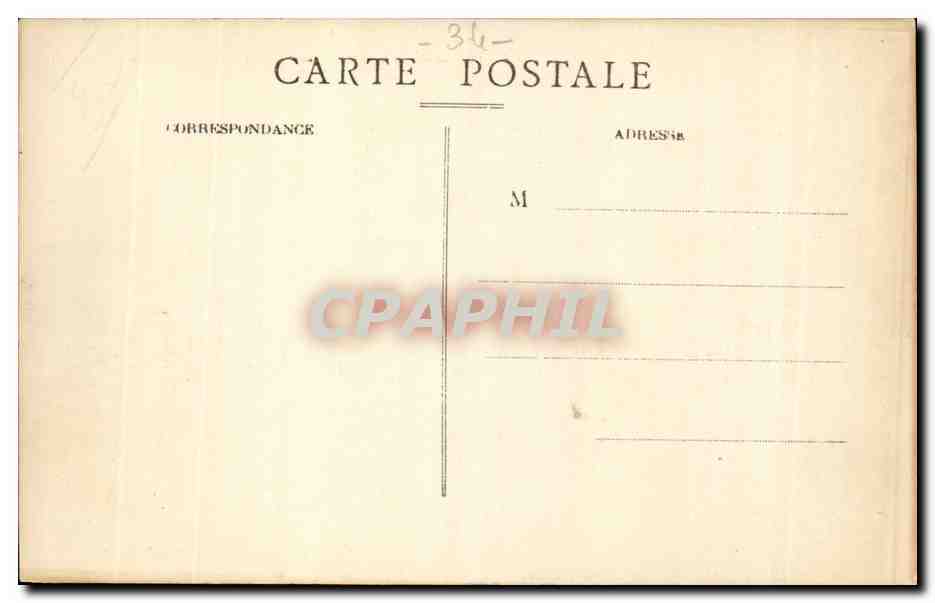 Lodeve CPA Hotel de ville et palais de justice — Back