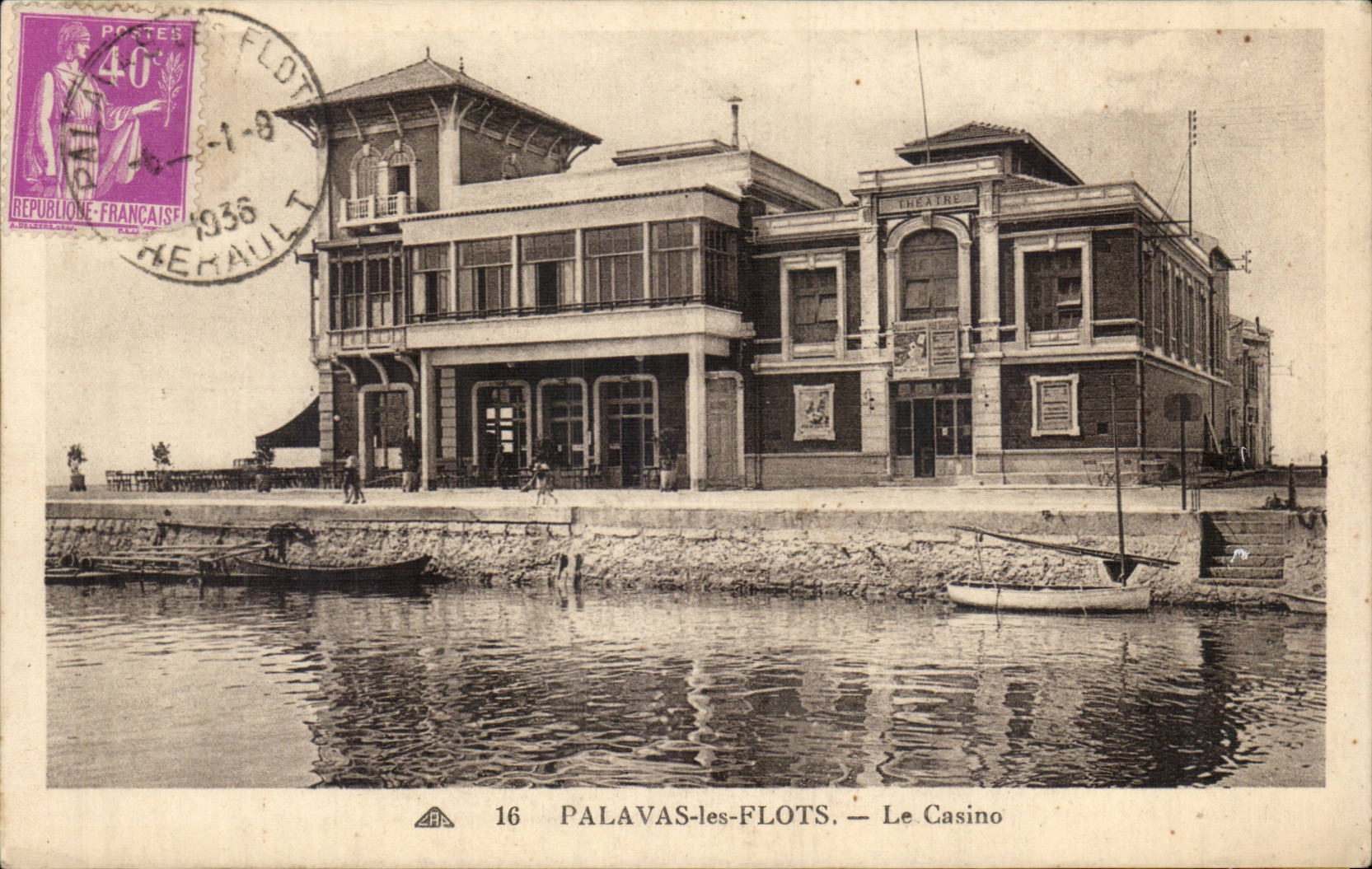 Palavas-les-Flots — Ansicht des Kasinos — Verlag Hémault, Nr. 16