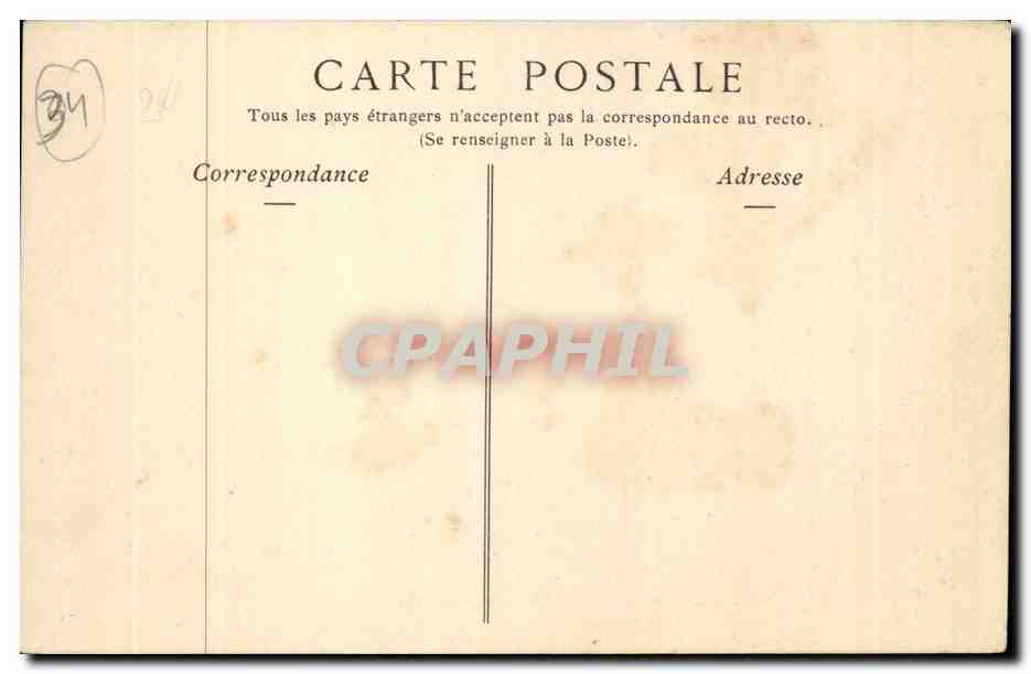 Palavas les Flots CPA Vue generale de la plage — Back