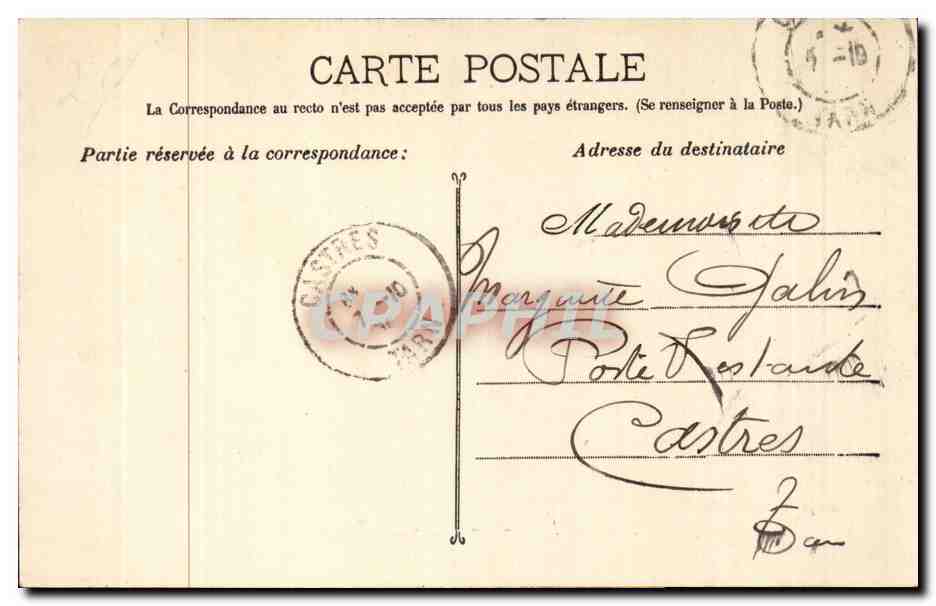 Palavas les Flots CPA Le casino — Back
