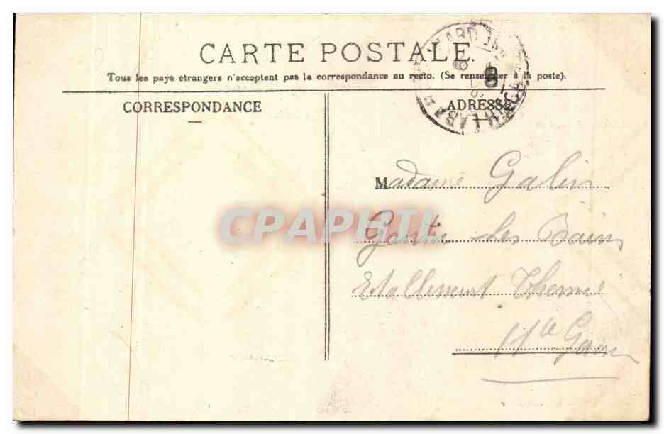Palavas les Flots CPA La plage — Verso