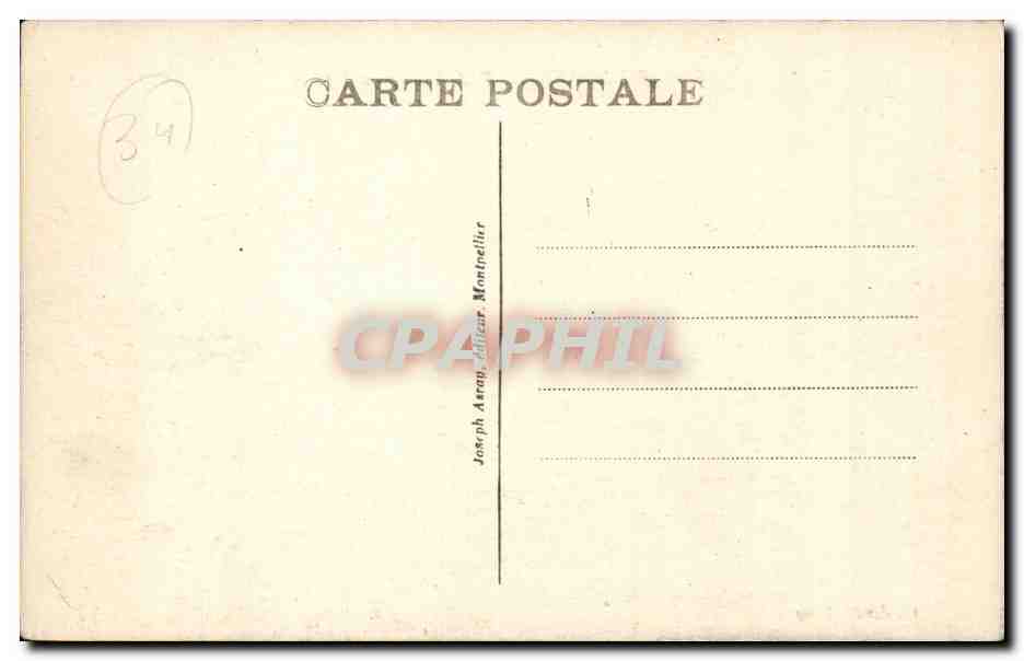 Palavas-les-Flots — Les Jetées — Joseph Array, éditeur Montpellier — Verso