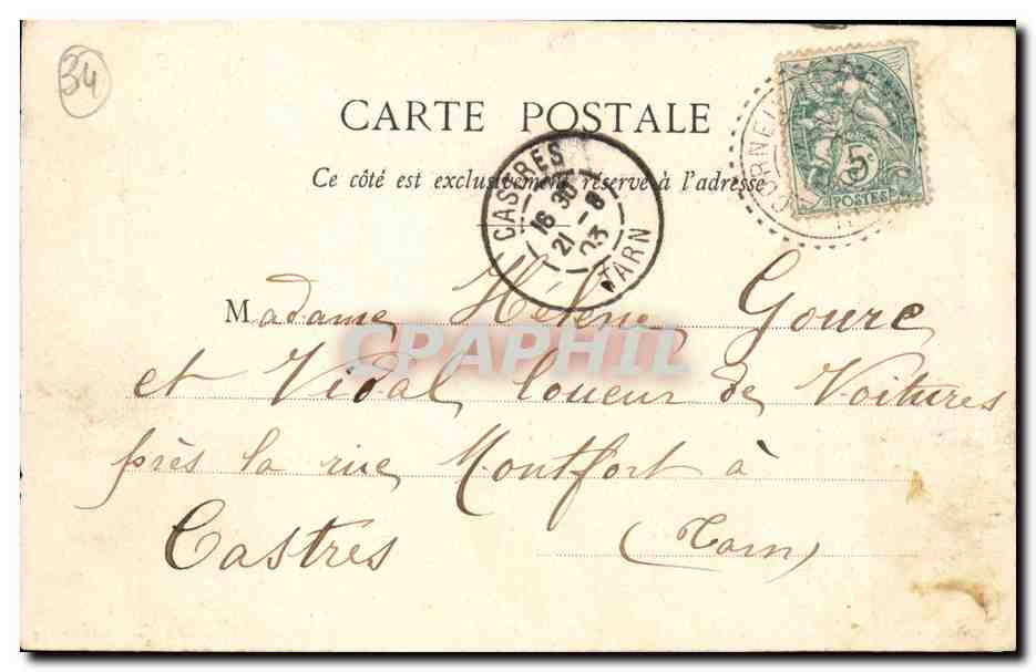 Beziers CPA Le pont vieux — Rückseite