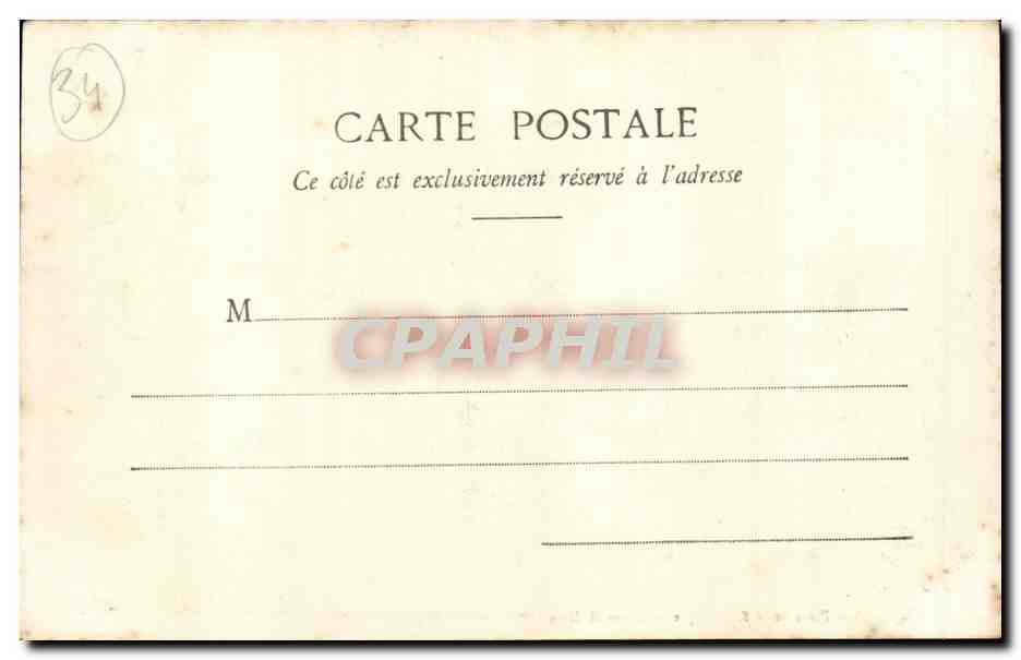 Pezenas CPA Place de la Republique et cours Moliere — Back