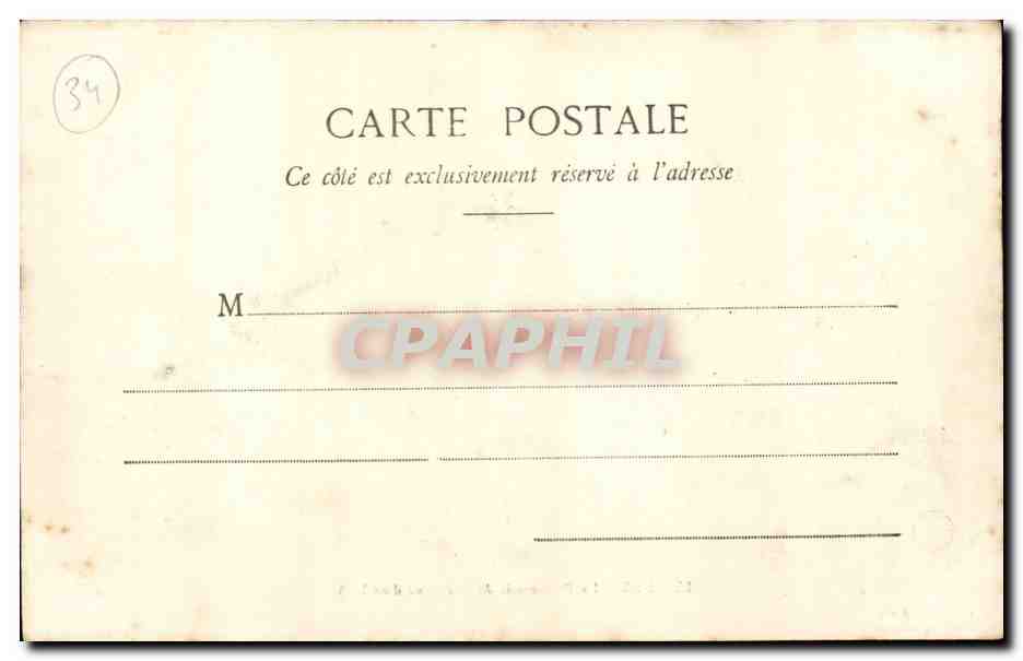 Pezenas CPA La promenade du Pre (vue d'en bas) — Back