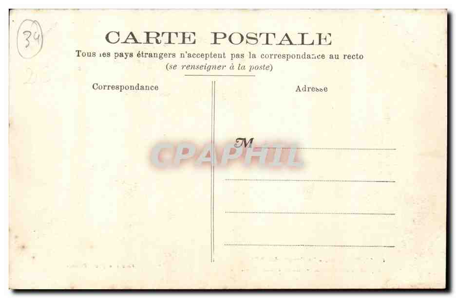 Pezenas CPA La grange des Pres Sejour de Moliere L'allee des Pins — Back