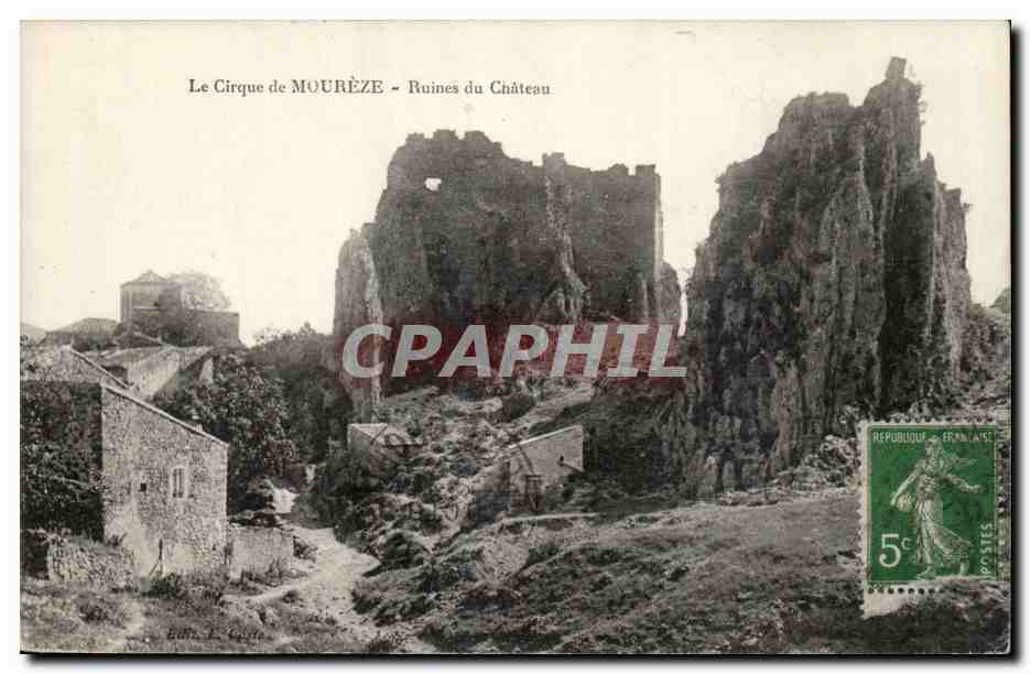 CPA Le cirque de Moureze Ruines du chateau