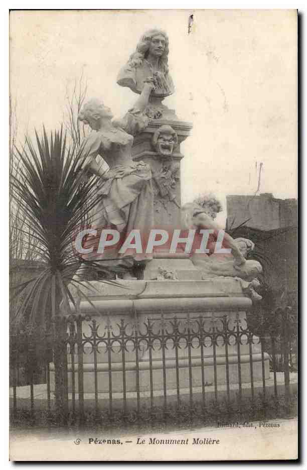 CPA Pezenas Le monument Moliere