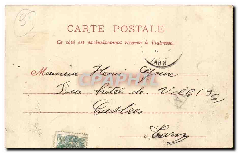Balarue les Bains CPA Rue du marche (coiffeur) — Rückseite