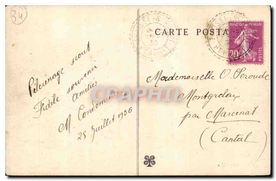 Environs de Salvetat - Fraisse sur Agout - Vue Generale - CPA  — Rückseite