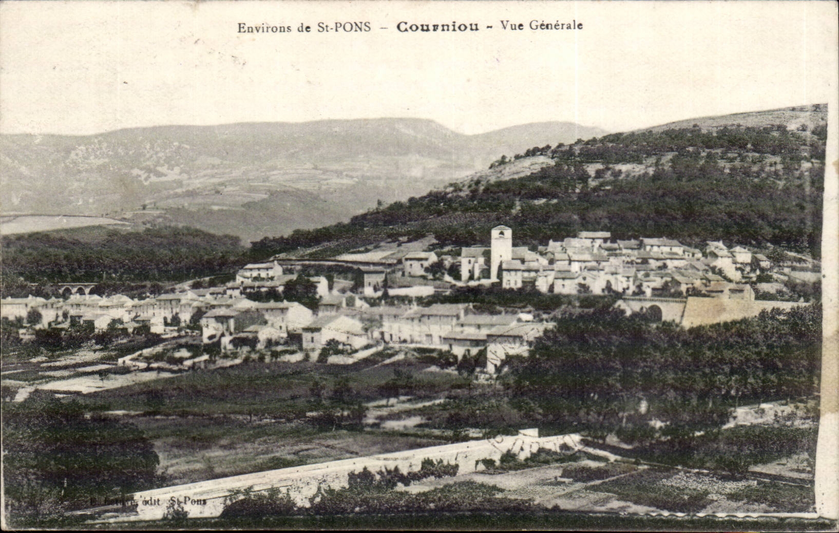 Environs de Saint pons - Courniou - Vue Generale - CPA 