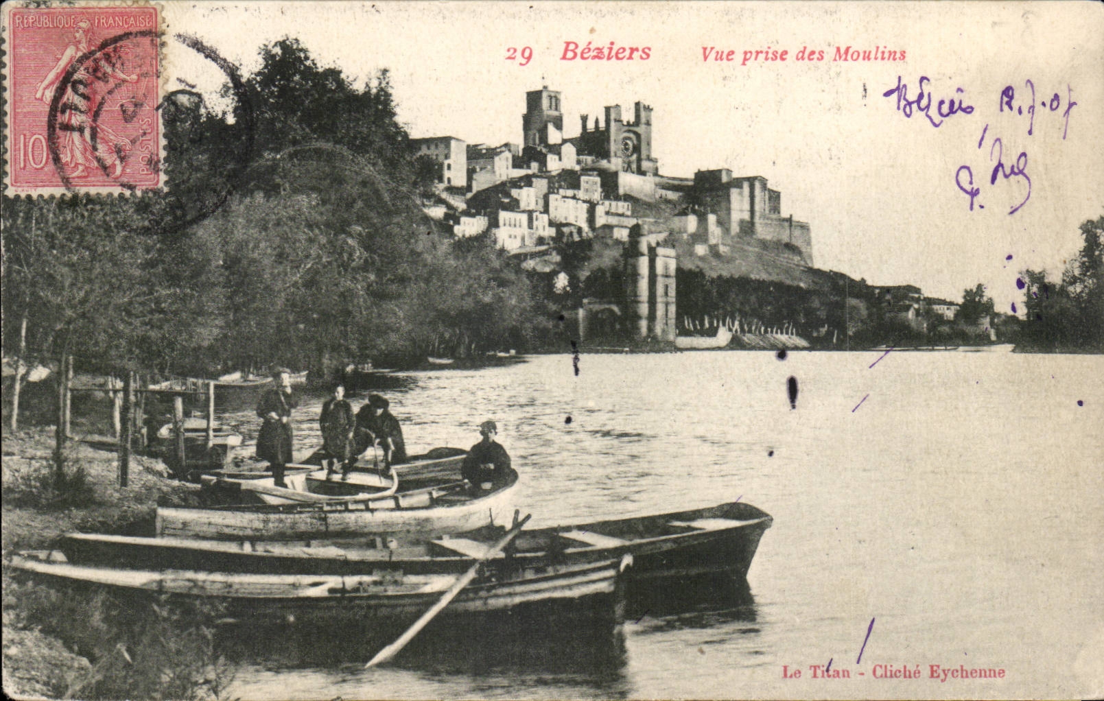 Béziers — Vue prise des Moulins — Le Titan - Cliché Eychenne