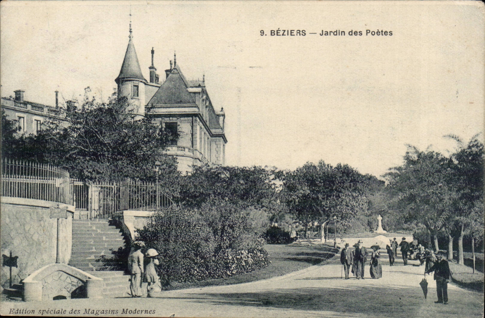 Béziers — Jardin des Poètes — Édition spéciale des Magasins Modernes
