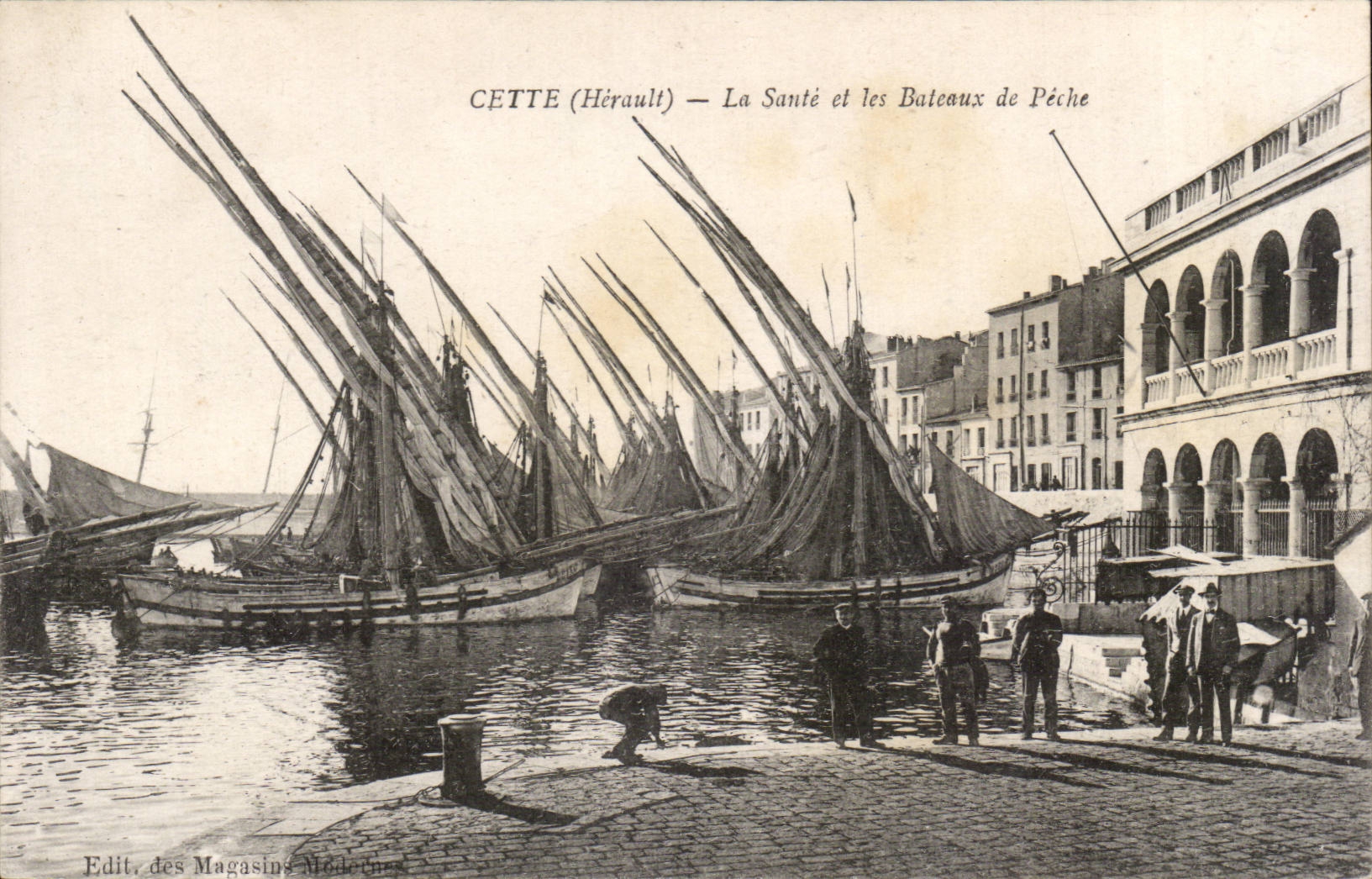 CETTE (Hérault) — La Santé et les Bateaux de Pêche — Edit. des Magasins Médéchec