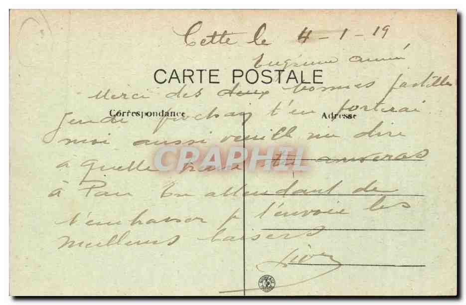 CETTE (Hérault) — La Santé et les Bateaux de Pêche — Edit. des Magasins Médéchec — Rückseite