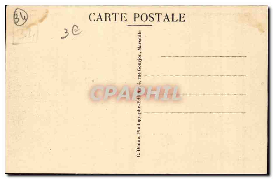 Sete CEtte CPA Station balneaire Phare St louis et entree du port (ligthouse) — Back