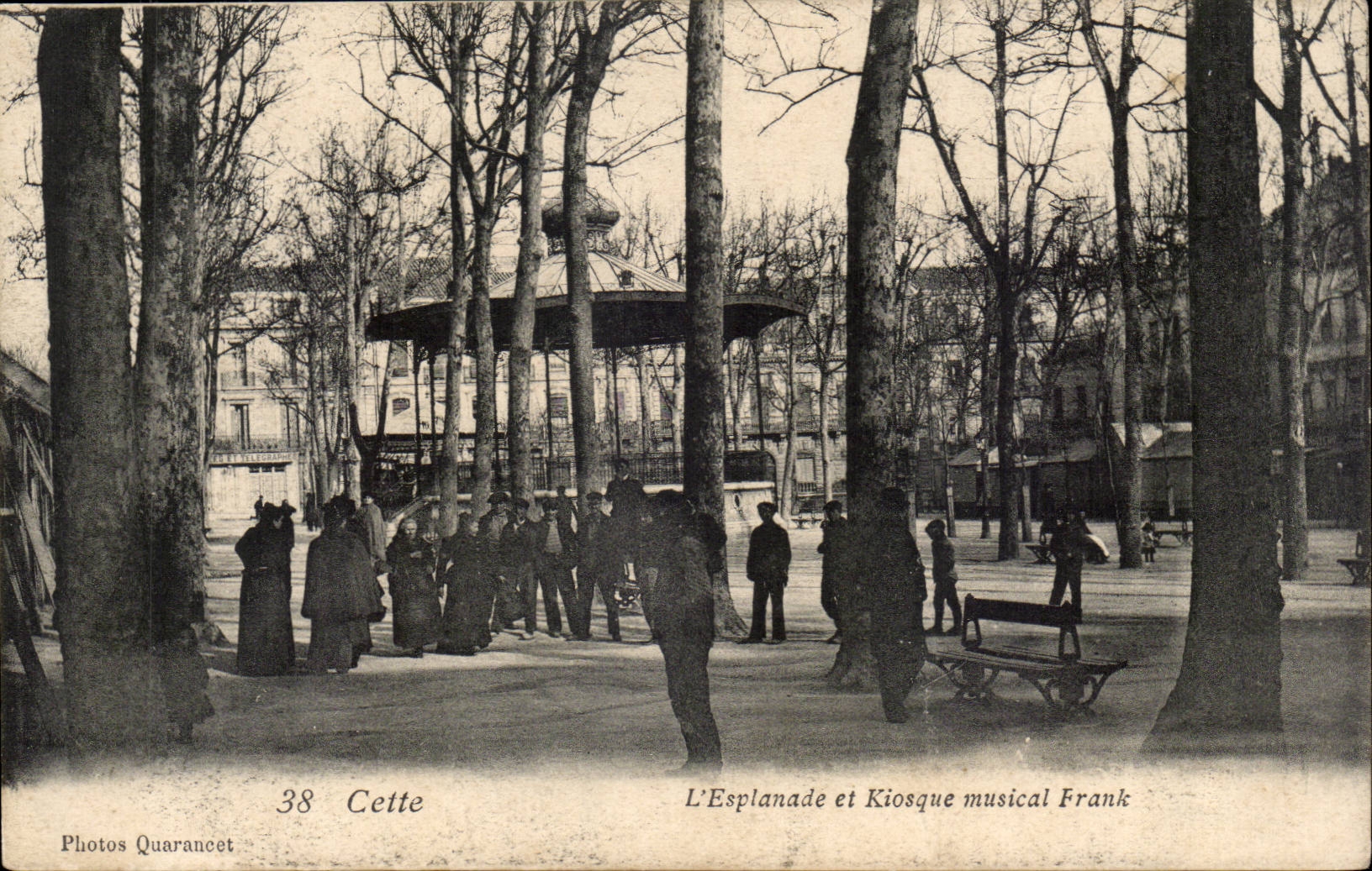 Sete CEtte CPA Esplanade et kiosque musical Frank