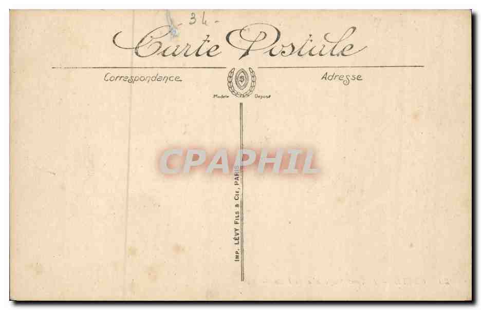 CETTE — Le Pont National et la Ville — LL. — Verso