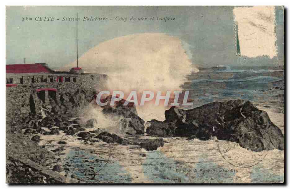 Sete - Cette - Station Balneaire - Coup de Mer et Tempete - Whale Station - CPA 